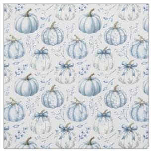 Motif Citrouille bleu clair - Tissu