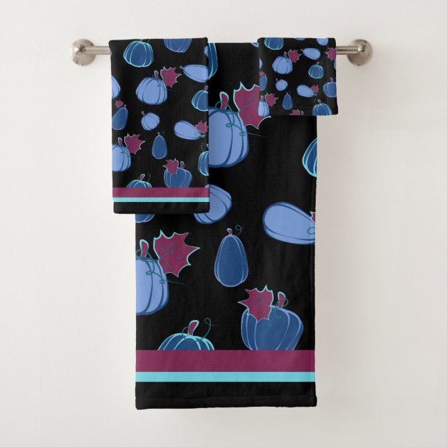 motif citrouille de la récolte de prune bleue (En situation)
