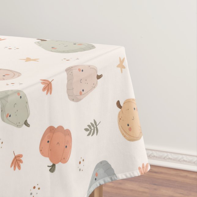 Motif Citrouille Happy Cute - Nappe (In Situ)