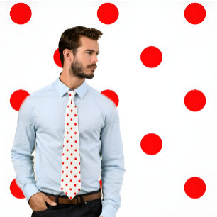 Motif classique à points Polka rouges sur Cravate