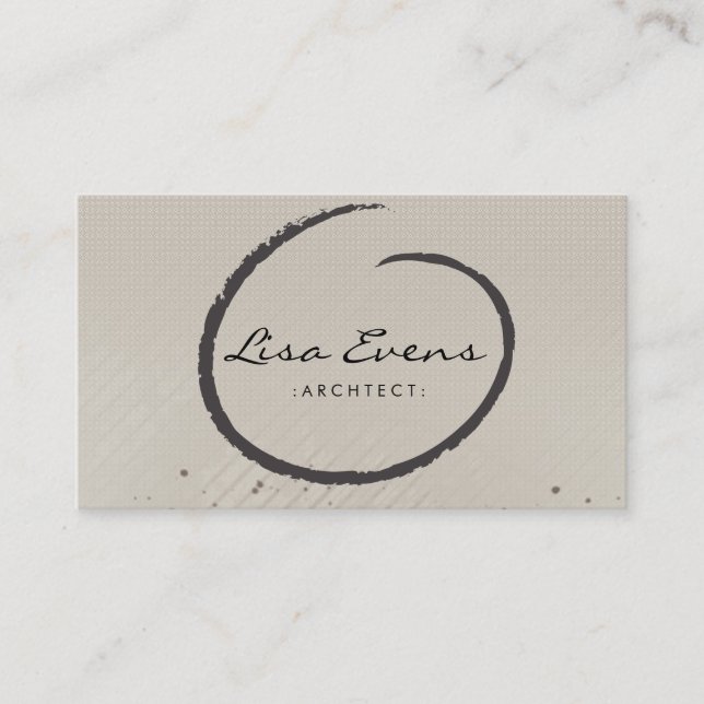 Motif classique Chevron Carte de visite subtil (Devant)