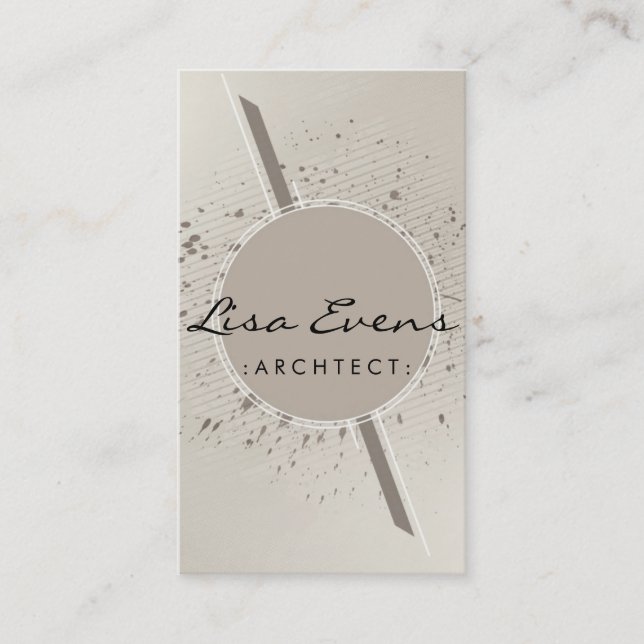 Motif classique Chevron Carte de visite subtil (Devant)