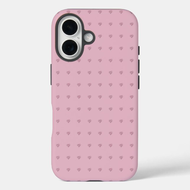 Motif Coeur élégant Téléphone rose / coque ipad (Verso)