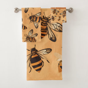 Motif coloré Africanisé abeille Mosaïque