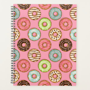Motif coloré de beignets, friandises mignonnes et