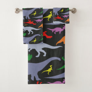 Motif coloré de dinosaure (foncé)