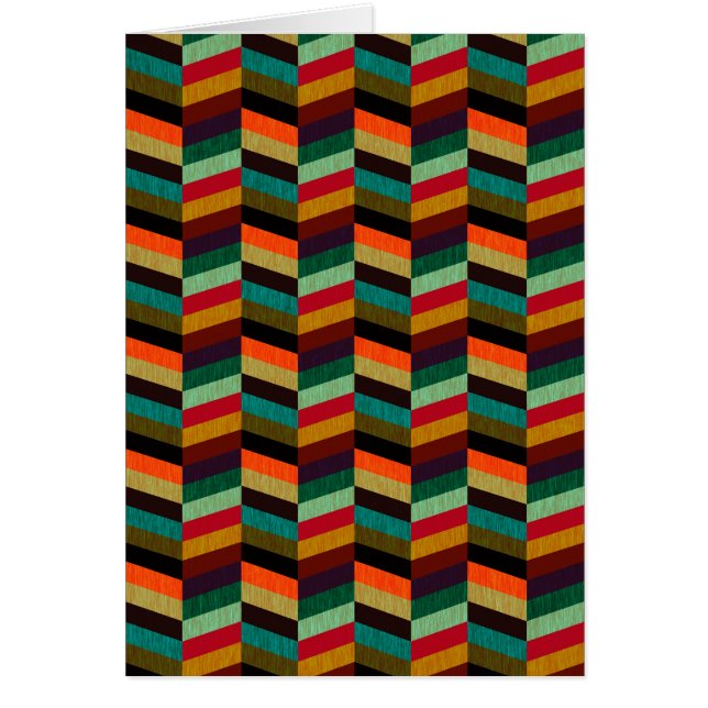 Motif coloré multicolore Herringbone Style (Devant)