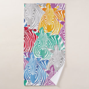 Motif coloré zèbre sans soudure. Textu animal sauv