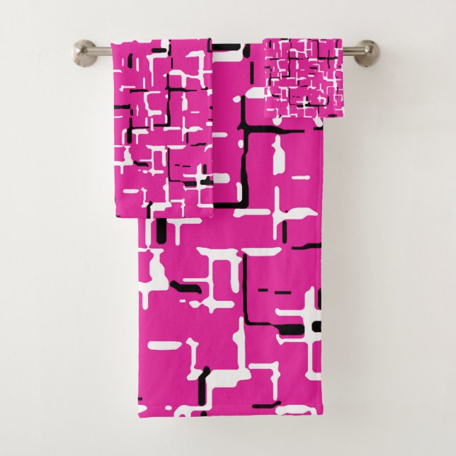 Motif COOL Magenta violet rose noir blanc (En situation)