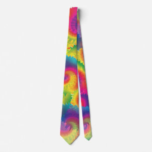 Motif Cool Rainbow Tie Dye Cravate
