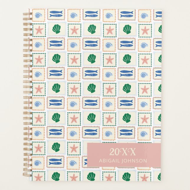 Motif Coquillage Personnalisé Moderne Boho  (Devant)
