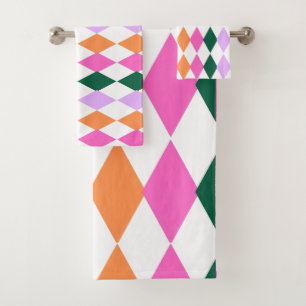 Motif couleur diamant rétro mi-siècle moderne