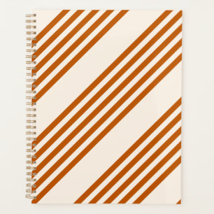 Motif couleur orange brun et beige cinq rayures