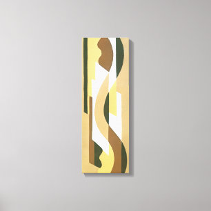 Motif courbe Art Déco rétro Jazz Brun Automne