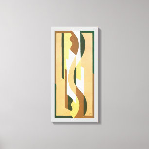 Motif courbe Art Déco vintage Jazz Couleurs d'auto