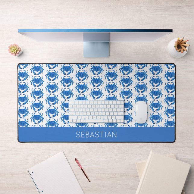 Motif Crabe Bleu Bord de Mer (Bureau 1)