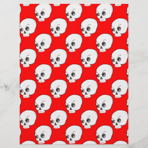 Motif crâne sur Arrière - plan rouge