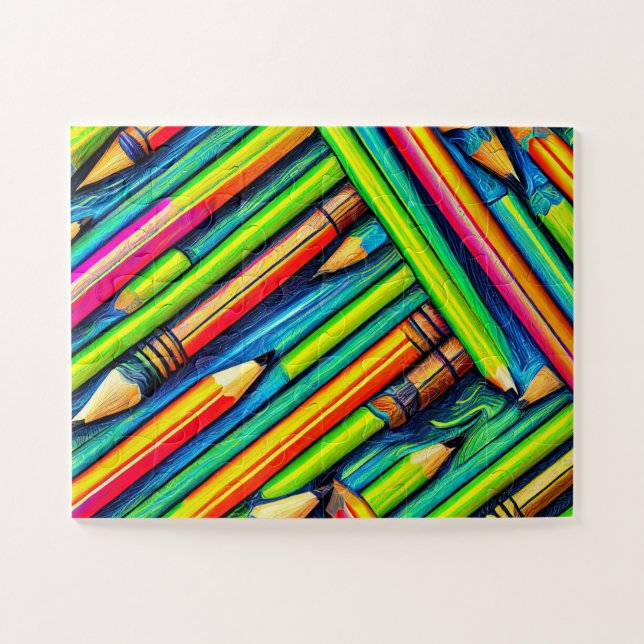 Motif Crayon 1 Puzzle Bold et Magnifique (Horizontal)