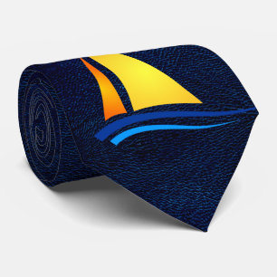 Motif cuir marine avec cravate voilier
