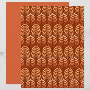 Motif, cuivre et Brown Art Déco