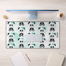 Motif Cute Panda (Mint Green)