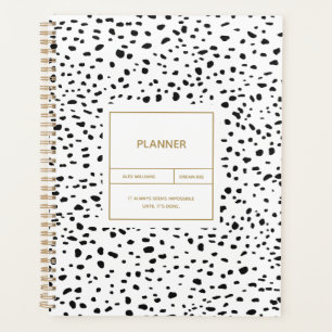 Motif dalmate Noir et Blanc planificateur