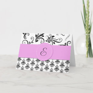 Motif Damas, Damas noir et blanc, Monogramme