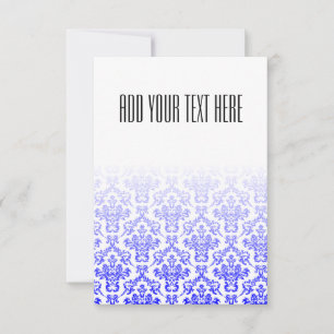 Motif damassé blanc et bleu