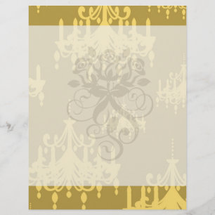 motif damassé du lustre d'or
