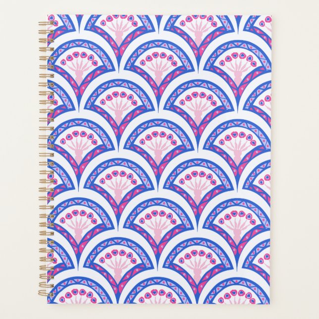 motif damassé floral bleu (Devant)