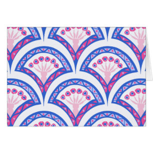 motif damassé floral bleu