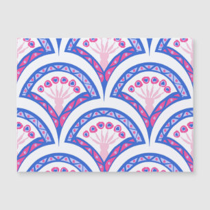 motif damassé floral bleu