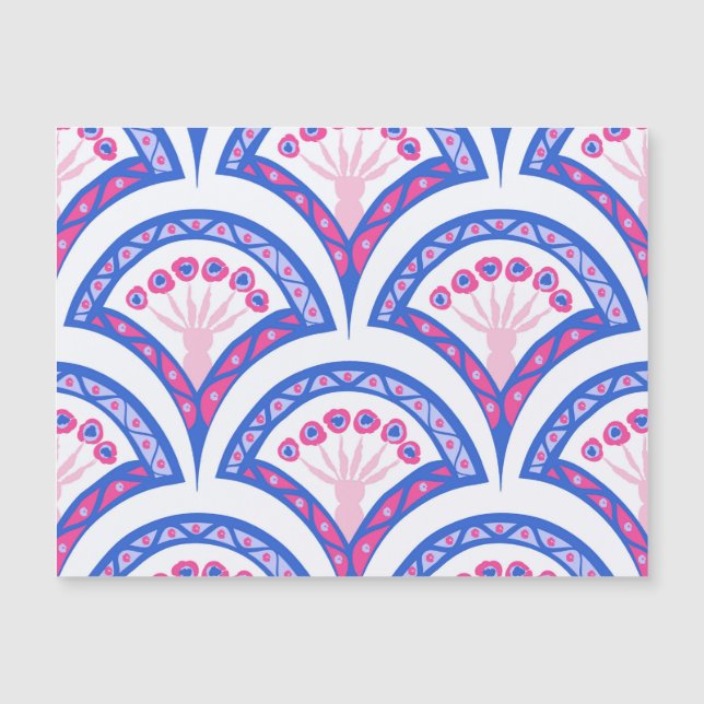 motif damassé floral bleu (Devant)