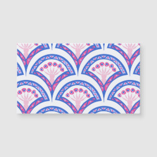 motif damassé floral bleu