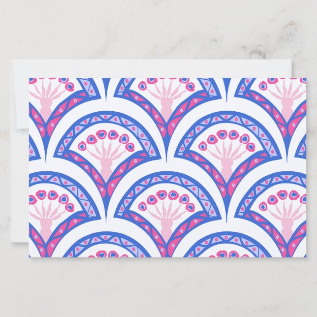 motif damassé floral bleu (Devant)