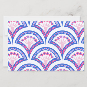 motif damassé floral bleu