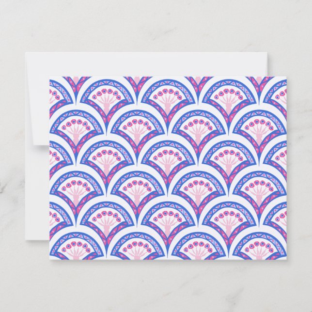 motif damassé floral bleu (Devant)