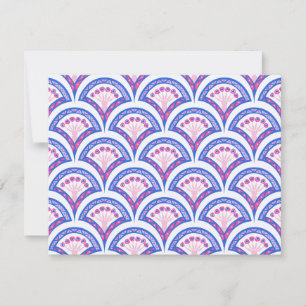 motif damassé floral bleu