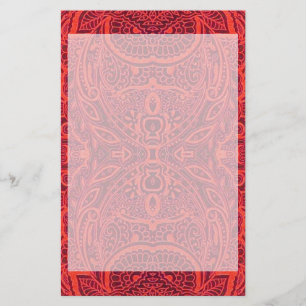 Motif damassé rouge