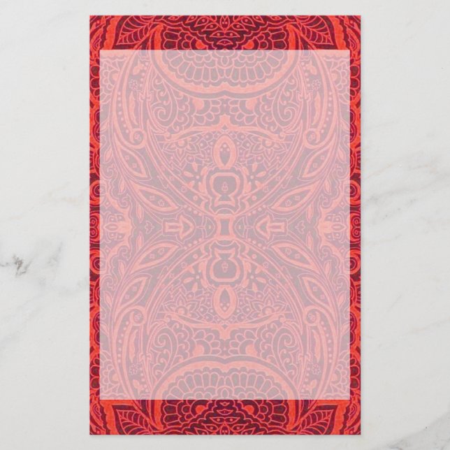 Motif damassé rouge (Devant)