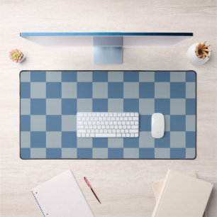 Motif damier bleu