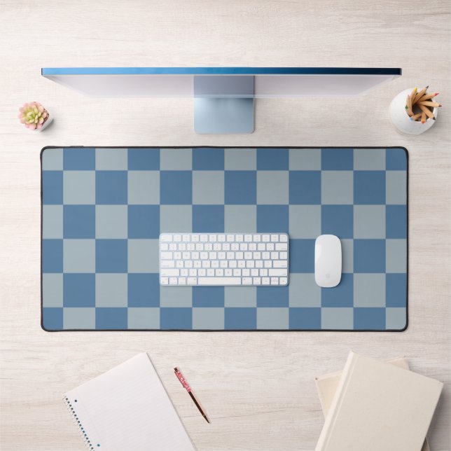Motif damier bleu (Bureau 1)