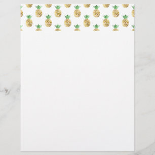 Motif d'ananas Tropical Hawaiian Gold Foil