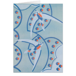 Motif d'animaux d'oiseaux de pochoir de jazz Art D