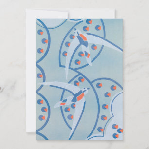 Motif d'animaux d'oiseaux de pochoir de jazz Art D
