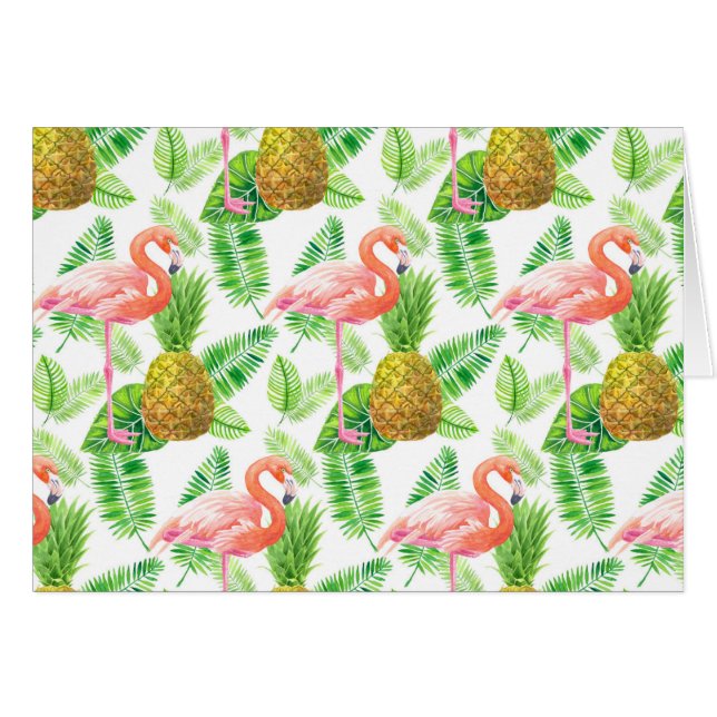 Motif d'aquarelle de jardin tropical (Devant horizontal)
