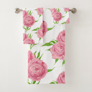 Motif d'aquarelle du bouquet de pivoine