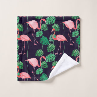 Motif d'aquarelle transparente avec flamant