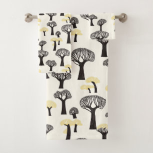Motif d'arbre baobab fantaisiste