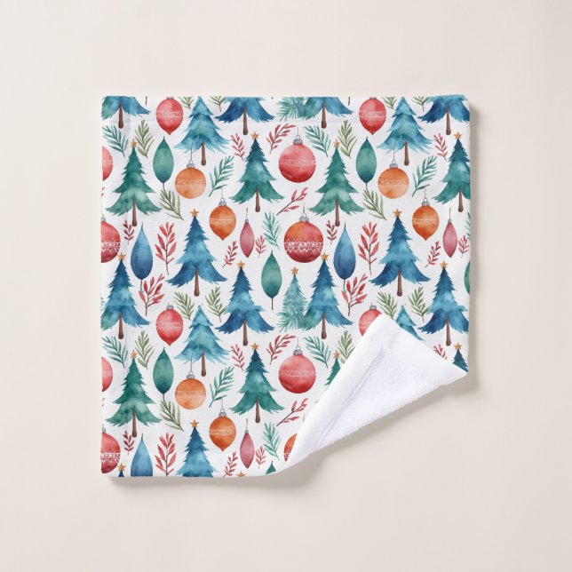 Motif d'arbre de Noël (Gant de toilette)